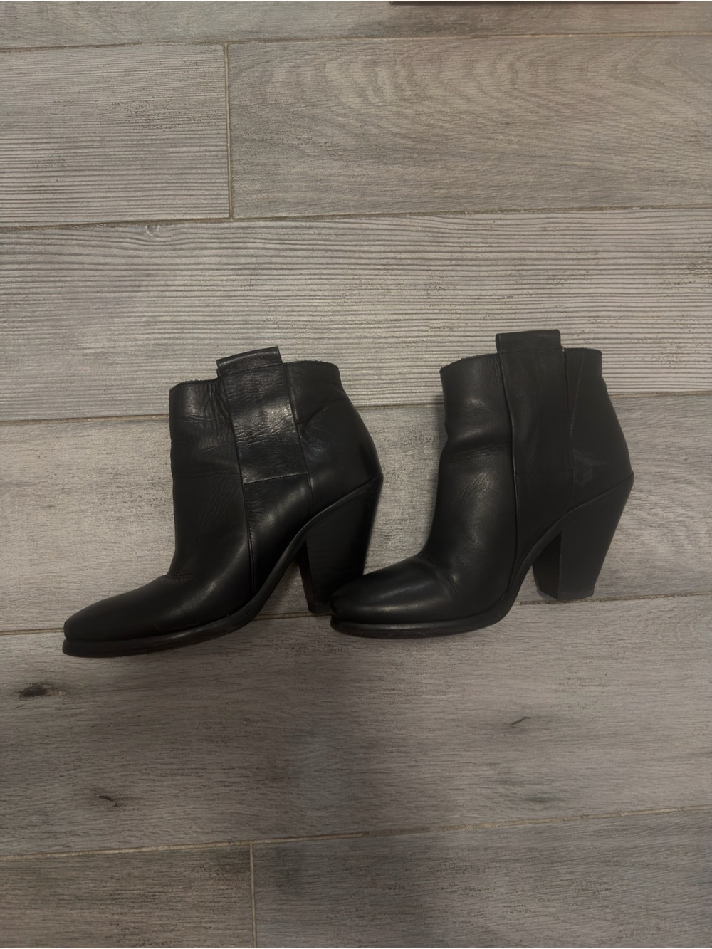 Allsans Black Leather Ankle Boots - Classic Women's Chelsea Boot